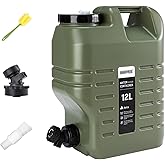GIGYES 3.2 Gallon Camping Water Jug with Spout, No Leakage Food Grade Camping Water Tank with Spigot for Picnic, BBQ Supplies