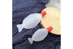 10Pcs 4ml / 8.5ml Fish Shaped Soy Sauce Squeeze Bottle Disposable Rice Ball Sushi Vinegar Bottles, 8.5ml