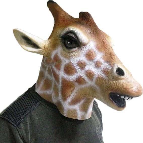 Realistic Giraffe Mask Latex Animal Head Mask Halloween