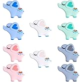 WEWAYSMILE 10 Piece Animal Silicone Beads - DIY Cute Bulk Beads for Handicrafts, Pen, Phone Straps, Bag Pendants (Love Elephant)