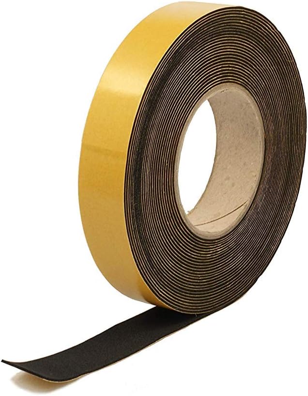 RS Neoprene Rubber Black Self-Adhesive Sponge Strip 30mm Wide x 1.5mm Thick x 10m Long