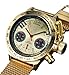 Konigswerk Men's Watch Gold Bracelet and Dial Chronograph AQ100122G