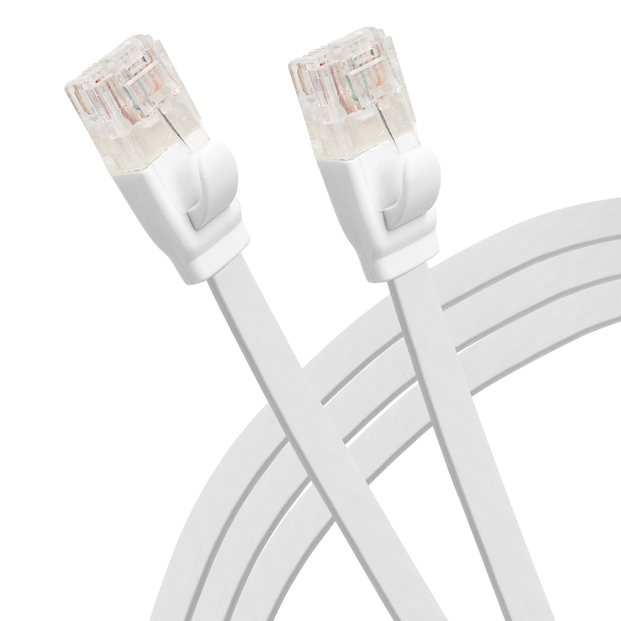 Maplin Ethernet Cable 2M White, Flat CAT6 Gigabit UTP LAN Network Cable RJ45 High-Speed 10Gbps Compatible with Laptop, PC, CCTV, PS4/5, Xbox, Switch, Modem, Router, Smart TV, Sky Box, WiFi Extender