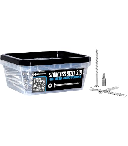 10 Stainless Steel Deck Screws Square Drive Wood / Composite Decking