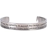 Quotable Cuffs Serenity Prayer Bracelet- Inspirational Engraved Pewter Bracelet by Whitney Howard Designs