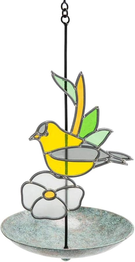 Amazon Com Stained Glass Goldfinch Bird Feeder Garden Outdoor