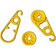 AccuSharp Super Snaps Tarp Clips, Movable Snap Clips for Outdoor Camping, Awning, Banner, Cover, Tarps and Plastic Sheeting, Tarp Clamps, Grommet Replacement, Pack of 6, Yellow