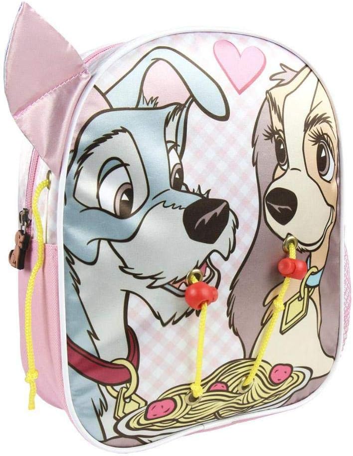 Mochila Infantil Personaje Clasicos Disney La Dama Y El Vagabundo Children's Backpack, 31 cm, Pink (Rosa)