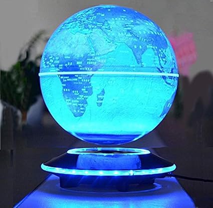 Amazon 特大8 Inch 磁気浮上 地球儀 浮遊 回転型の地球儀 球体はledライト付き 回転しながら光の色が変わる 新年プレゼント Glo08r80 地球儀 文房具 オフィス用品
