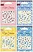 Disney Nail Art Stickers Decoration Decals, 4 Style Variety Pack (Mickey, Minnie, Winnie, and Stitch)