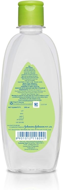 johnson baby oil for baby hair