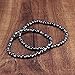 Kuulee High Quality Men Women Black Magnetic Hematite Therapy Arthritis Beads Anklet Bracelet 14 Knots