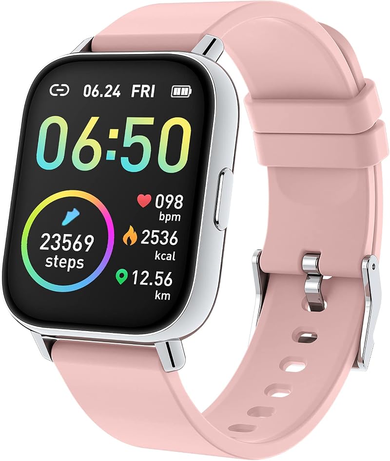 Motast Unisex Smartwatch 1.69 inch Fitness Tracker Heart Rate IP68 Waterproof