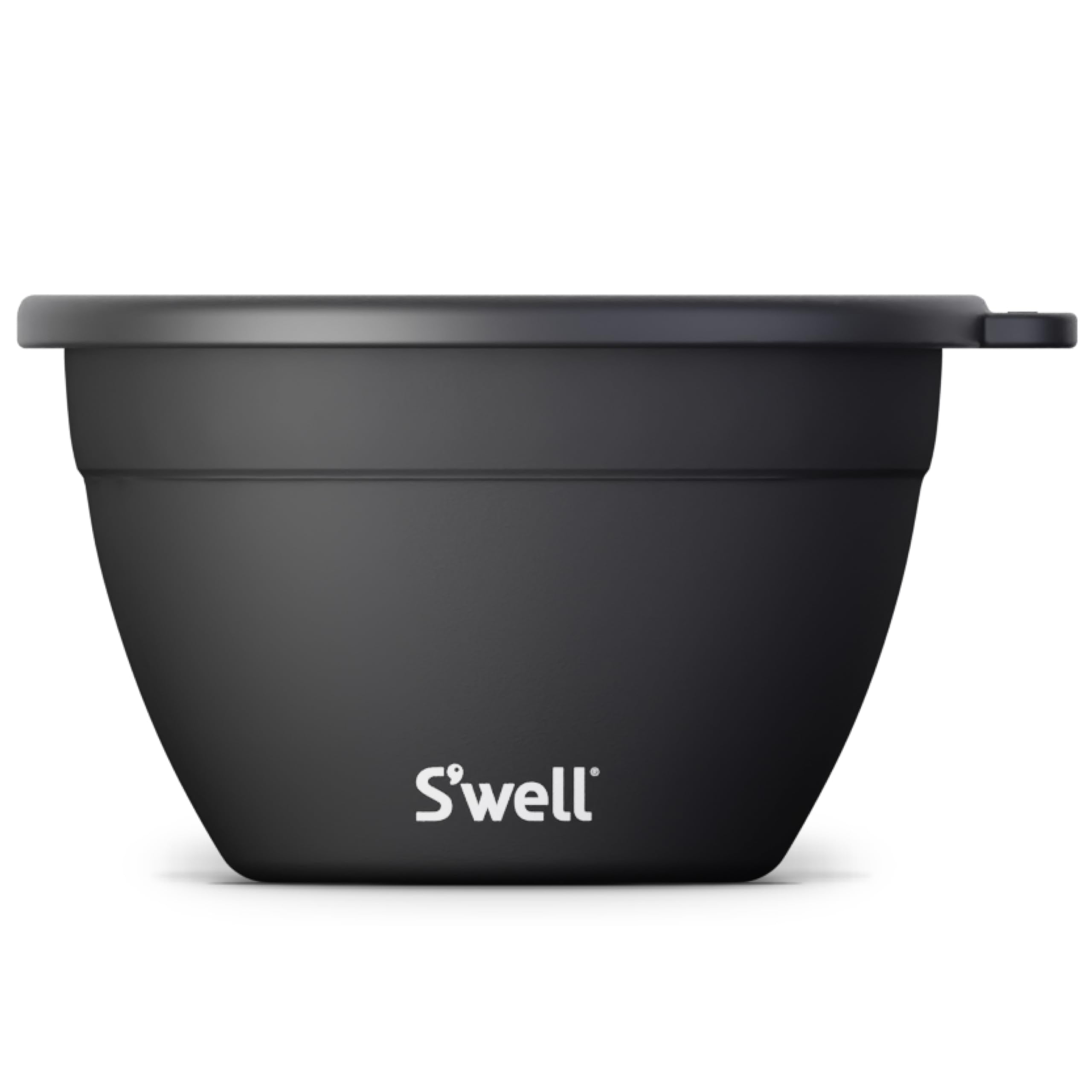 S’well Stainless Steel 64oz Salad Bowl Kit in Onyx,Comes with 2oz Condiment Container and Removable Tray for Organized Serving,Leak-Proof and Dishwasher Safe,(Pack of 8) Image