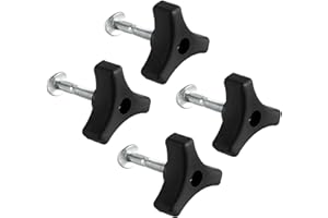 4 Sets Triangular Lawn Mower Handle Bolts ，ABS & Aluminum Wing Nut Kit ， Universal Replacement for Mowers, Lawnmower Handle W