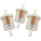 Harbot 49019-0027 Fuel Filter for Brigs and Straton 691035 493629 84001895 5065 Replace for Kawasaki 49019-7001 49019-7005 49019-0014 1/4" Inline Fuel Filter Lawn Mower 2hp 17.5hp 27hp 35hp Engines