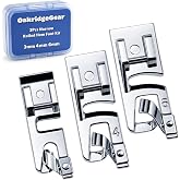 3Pcs Narrow Rolled Hem Sewing Machine Presser Foot Set (3mm, 4mm and 6mm) for All Low Shank Snap-On Singer, Brother, Janome, Babylock, Euro-Pro, Kenmore, White, Elna Sewing Machines