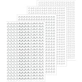 4 Sheets Self Adhesive Pearl Stickers, Self 4 Sizes Bling Rhinestone Sticker, Rhinestone Stickers,Flat Back Pearls Sticker for DIY Crafts Craft Card Decorations Nail Art Beauty Makeup (White)