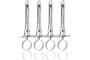 Laja Imports 4 Premium Aspiring Dental 'Syringes 1.8Ml Anesthetic One Ring With Finger Rests Dental Instruments for Educational Use