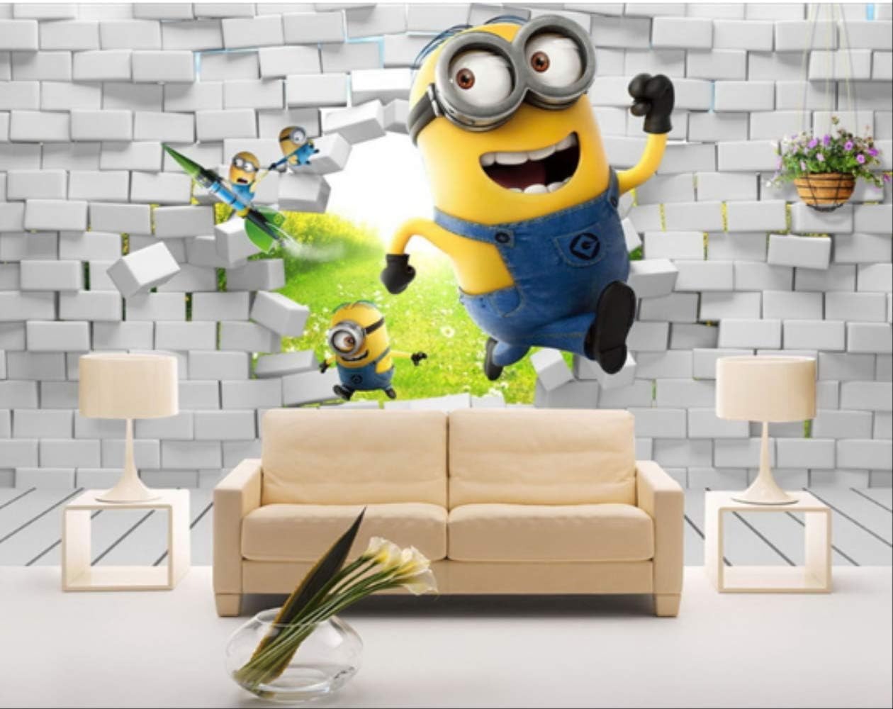 Custom Minions Wallpaper Boys Kids Girls Bedroom Funny 3d