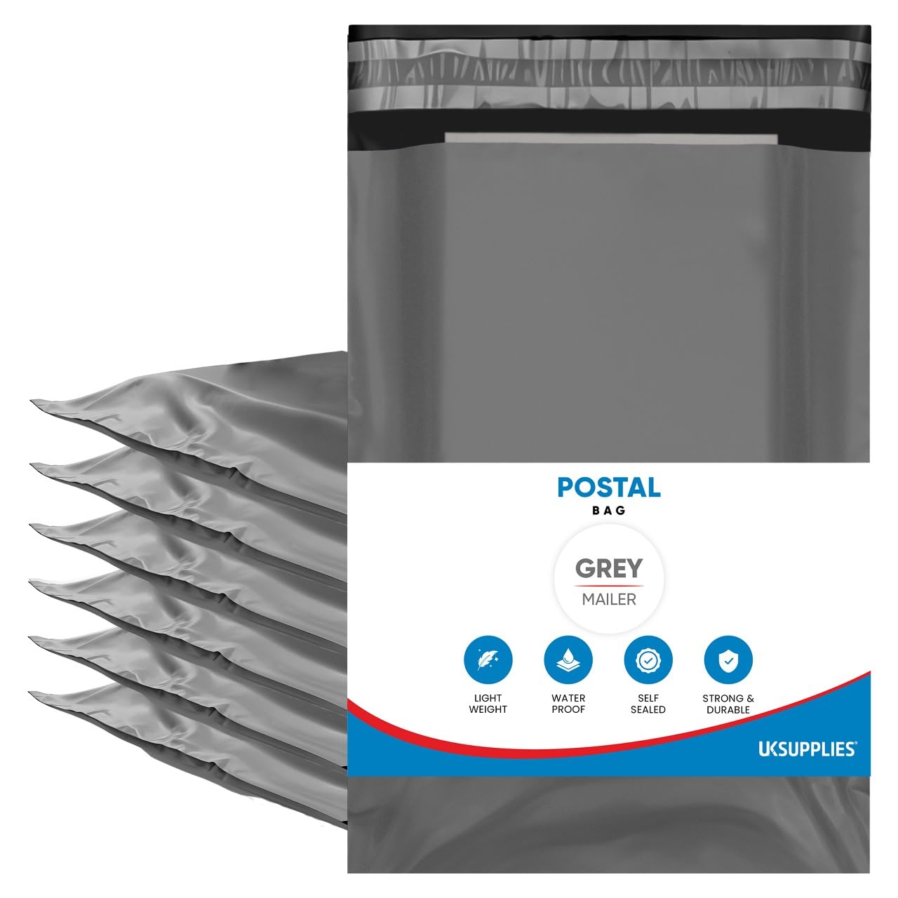 UK SUPPLIES LIMITED Grey Mailing Bags Waterproof Peel & Seal Envelopes (Pick Any Sizes & Qty) Parcel Mailing Bags for Posting Clothes Parcel Mailers Small (9 x 12 / 230mm x 310mm) Pack of 100
