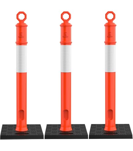 6-Pack 12 Inch Orange PVC Traffic Cones - Made In Taiwan, BBS Safety Brand (Road Safety) 3 thumbnail image