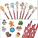 40 Pack Assorted Colorful Christmas Pencil with Eraser Set, Assorted Colorful Kids Pencils, with 5 Pencil Sharpeners