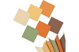 Whaline 120Pcs Fall Cocktail Napkins Brown Orange Green Nude Disposable Napkins 6 Autumn Color Paper Beverage Napkin for Fall Harvest Thanksgiving Party Supplies
