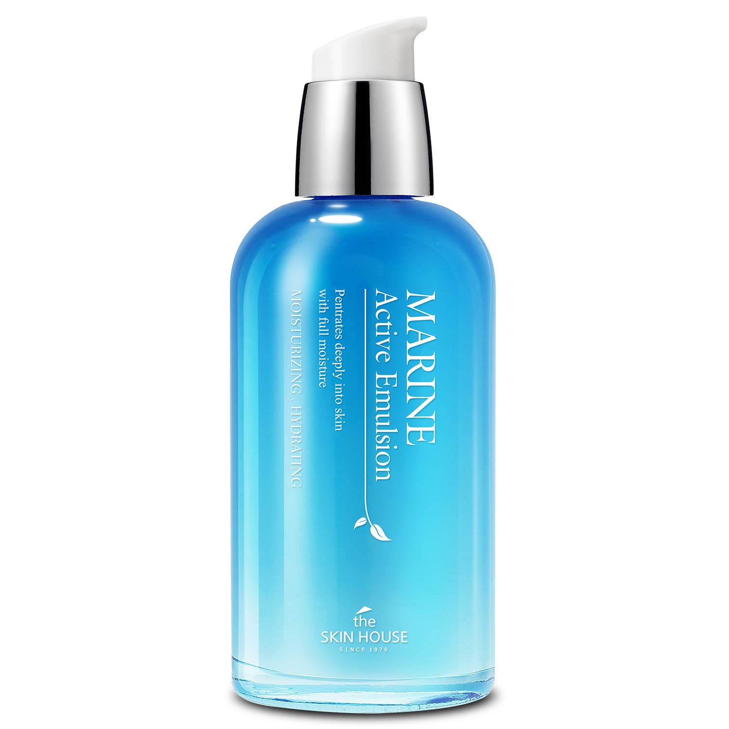 [THE SKIN HOUSE] Marine active emulsion (4.40 fl oz/130ml). Hydrating hyaluronic acid daily moisturizing lotion. Ultra hydrating light textured cream for dry and dehydrated skin.