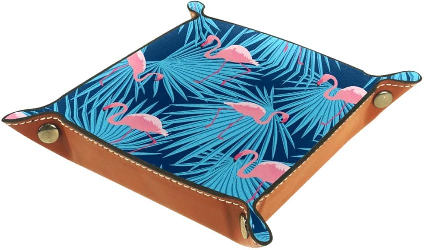 Hojas de Flamenco Rosado Caja De Almacenamiento Plegable para Sala De