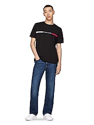 Tommy Hilfiger Men's Chest Insert Tee Black