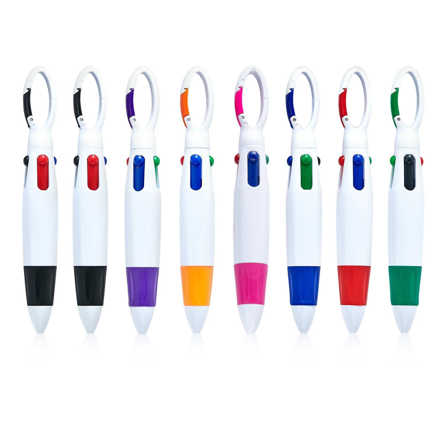 Bic Multi-Function Pen 4-In-1, 8 Pieces Multi-Color Key Ring Pen