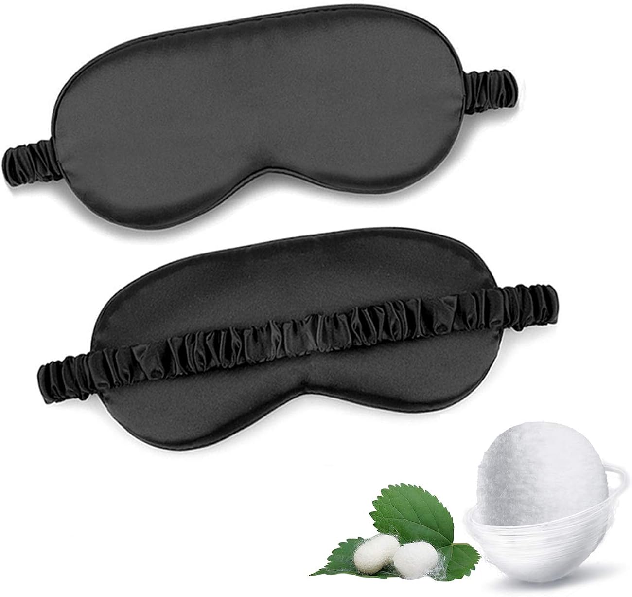 Breathable Silk Sleep Mask Blindfold, Elastic Blackout Eye