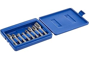 AP ASTRO PNEUMATIC TOOL COMPANY Astro Pneumatic Tool 2181 8-Piece Double Cut Carbide Rotary Burr Set 1/4" Shank in Blow Molded Case