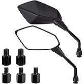 CICMOD Motorcycle Rear View Side Mirrors with M8 M10 Threaded Bolts for Motorcycle, Scooter, ATV, Dirt Bike, Cruiser