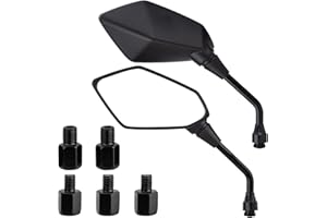 CICMOD Motorcycle Rear View Side Mirrors with M8 M10 Threaded Bolts for Motorcycle, Scooter, ATV, Dirt Bike, Cruiser