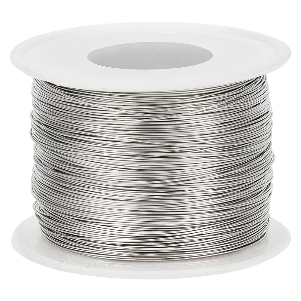 BENECREAT BENECREAT 24 Gauge 524FT 304 Stainless Steel Binding Wire, Bailing Wire Snare Wire for Necklace Bracelet Making and Beading Crafts Project