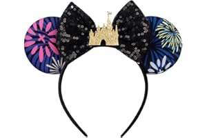 RAZKO Mouse Ears Headband, Black Castle Mice Ears Hairband Mouse ears Hair Accessories for Women Girls (Black Castle)