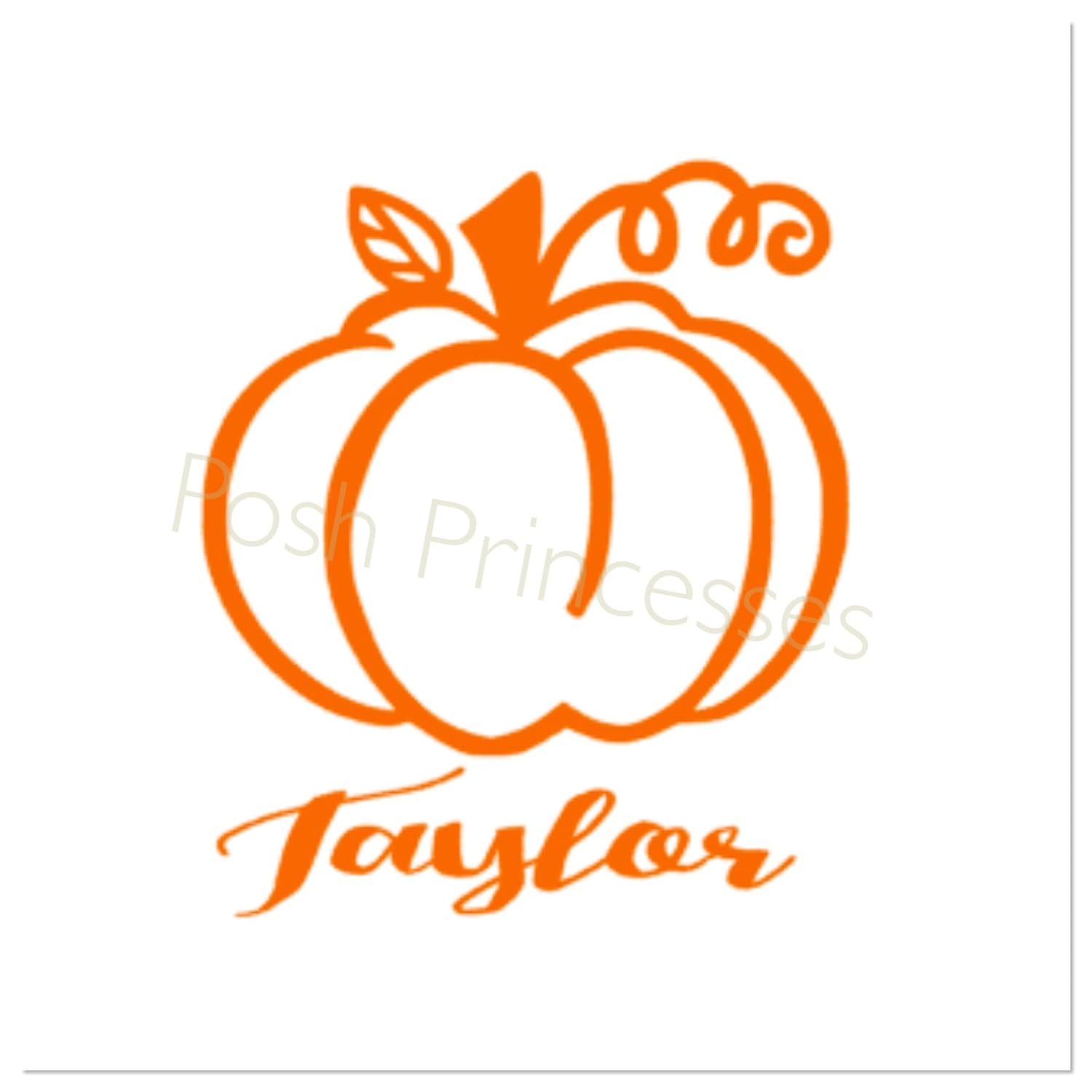 Amazon Com Halloween Pumpkin Vinyl Personalized Decal Car Window Decal Laptop Sticker Thanksgiving Decal Any Color 3 X 3 Any Name Any Colors Handmade