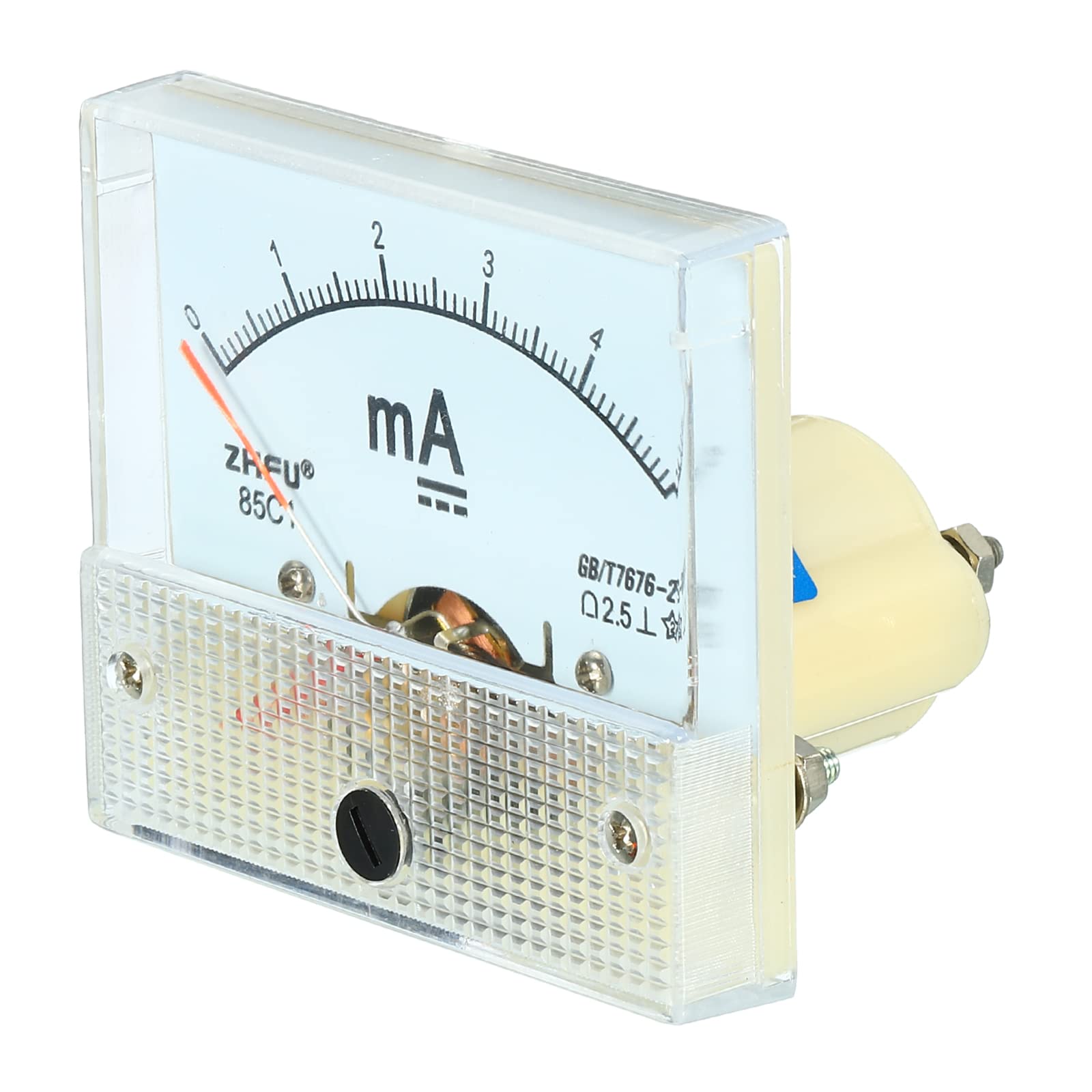 YOKIVE Analog Panel Ammeter, 85C1 Ampere Meter Current Tester, Great for Office, Art, Home, Daily Use (DC 0-5mA)