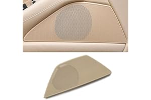 Goodithy Compatible with BMW 5 Series, Front Door Horn Loudspeaker Cover Interior Left/Right Sound Audio Speaker Cover Trim Replacement for BMW F10 F11 F18 520 523 525 530 (Beige Left)