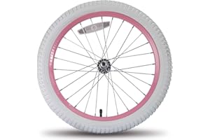 DR BIKE JOYSTAR 12 14 16 18 Inch Kids Bike Front Wheels Replacement with Solid Air Rubber Tire and Inner Tube, Bicycle Bike Wheels Don't Fit with Huffy Bike, Black & White