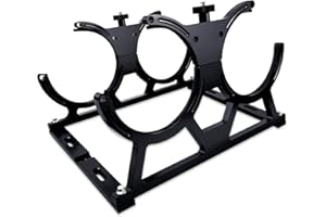 Bevinsee 7" Nitrous Oxide Nos Dual Bottle Holder Bracket Billet Aluminum for 10-15 Pounds Nitrous Bottles, Dual Nitrous Oxide Bottle Holder Nos Bracket, Black