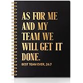 QYUVK As For Me And My Team We Will Get It Done 160 Pages Blank Spiral Notebook, Team Appreciation Gifts for Employee Coworker, Employee Thank You Present, Best Team Gifts for Team Teammate Coworker