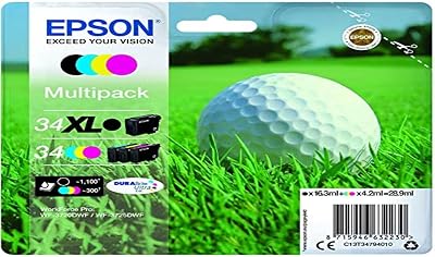 Epson 34 XL Ink Cartridge Multipack Black Cyan Magenta Yellow C13T34794010