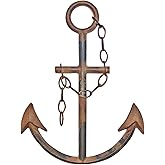 WALL CHARMERS 16" Cast Iron Metal Anchor Wall Decor (Rustic)