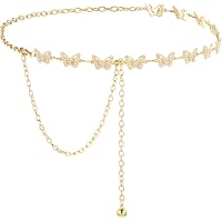 7878 Rhinestone Chain Belt,double Row Crystal Waist Belt,adjustable Amazon.com: Lovful Chain Belt for Women,Rhinestone Crystal  main image 2