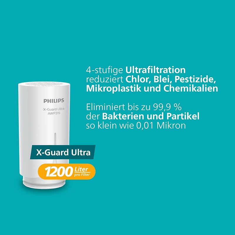 Water Ontap Wasserhahnfilter AWP3754/10 Ultrafiltration reduziert Chlor Blei Pestizide Mikroplastik und Chemikalien eliminiert bis zu 99,99 Prozent 1200 L Filtrationskapazität — Foto 2 von 7