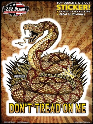 Yujean Stickers 7.62 Don't Tread On Me Sticker (JA397)