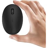 TENMOS Mini Rechargeable Wireless Mouse,Silent Travel Mice for Laptop-Black | Mini Size, 2.4GHz Optical, USB Receiver, Type C Adapter,Portable, 3 Buttons, 1000 DPI, Compatible with Laptop/PC/Chromebook